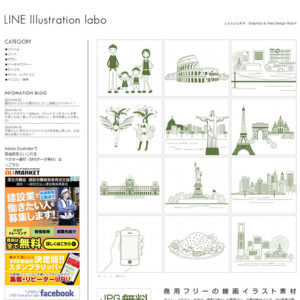 商用フリーの線画イラスト素材集-Line-illustration-labo