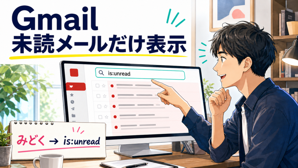Gmailで未読メールの一覧を表示する方法