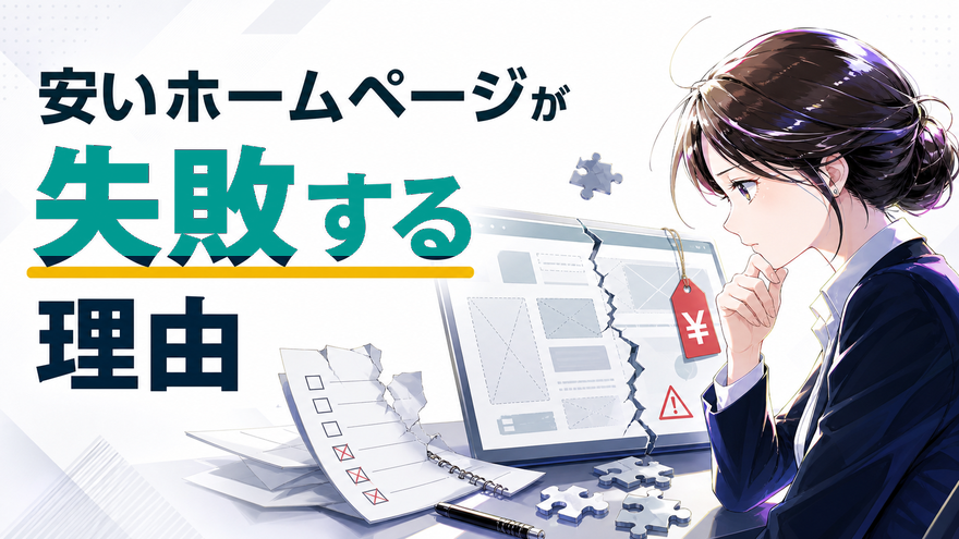 ホームページを安く作ると失敗する本当の理由