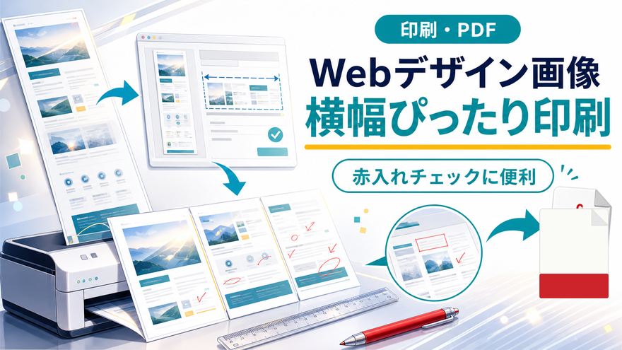 Webデザイン画像を横幅ぴったりで印刷・PDF化する方法（赤入れチェックに便利）