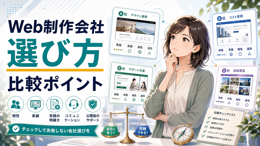 Web制作会社の選び方・比較ポイント完全ガイド｜失敗しない発注先の見つけ方